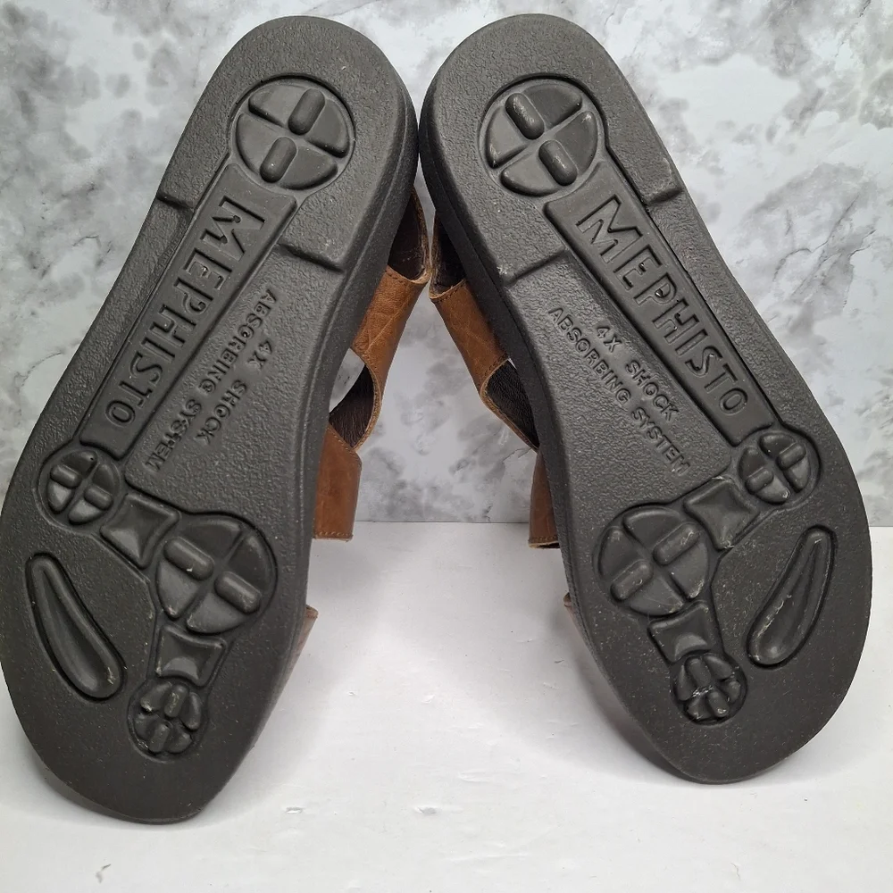 Mephisto Altina Sandals Womens 36 EUR 5.5 /6 US Brown Leather Buckle Comfort - Picture 9 of 15